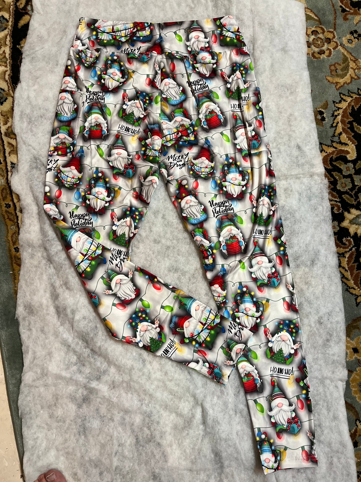 Christmas Gnome Full Length Leggings with Pockets