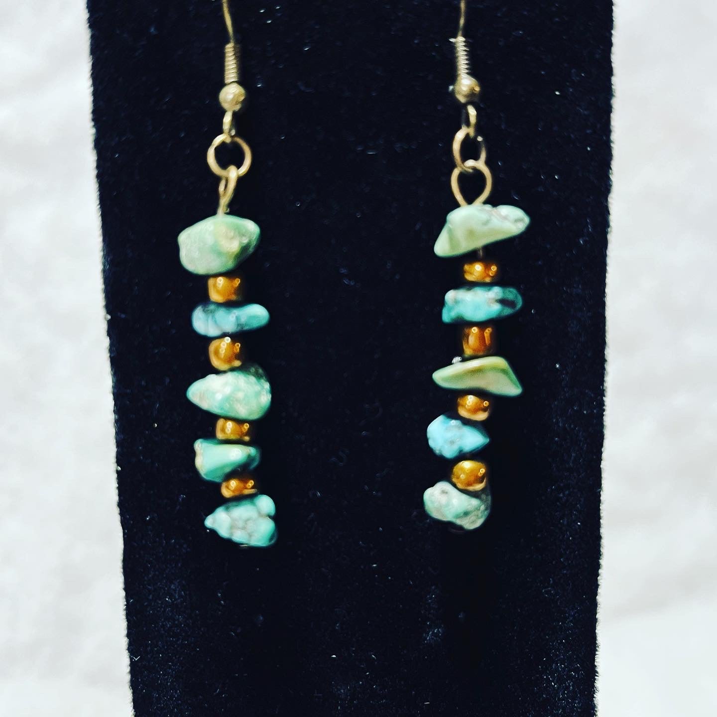 Turquoise Natural Stone dangling earrings