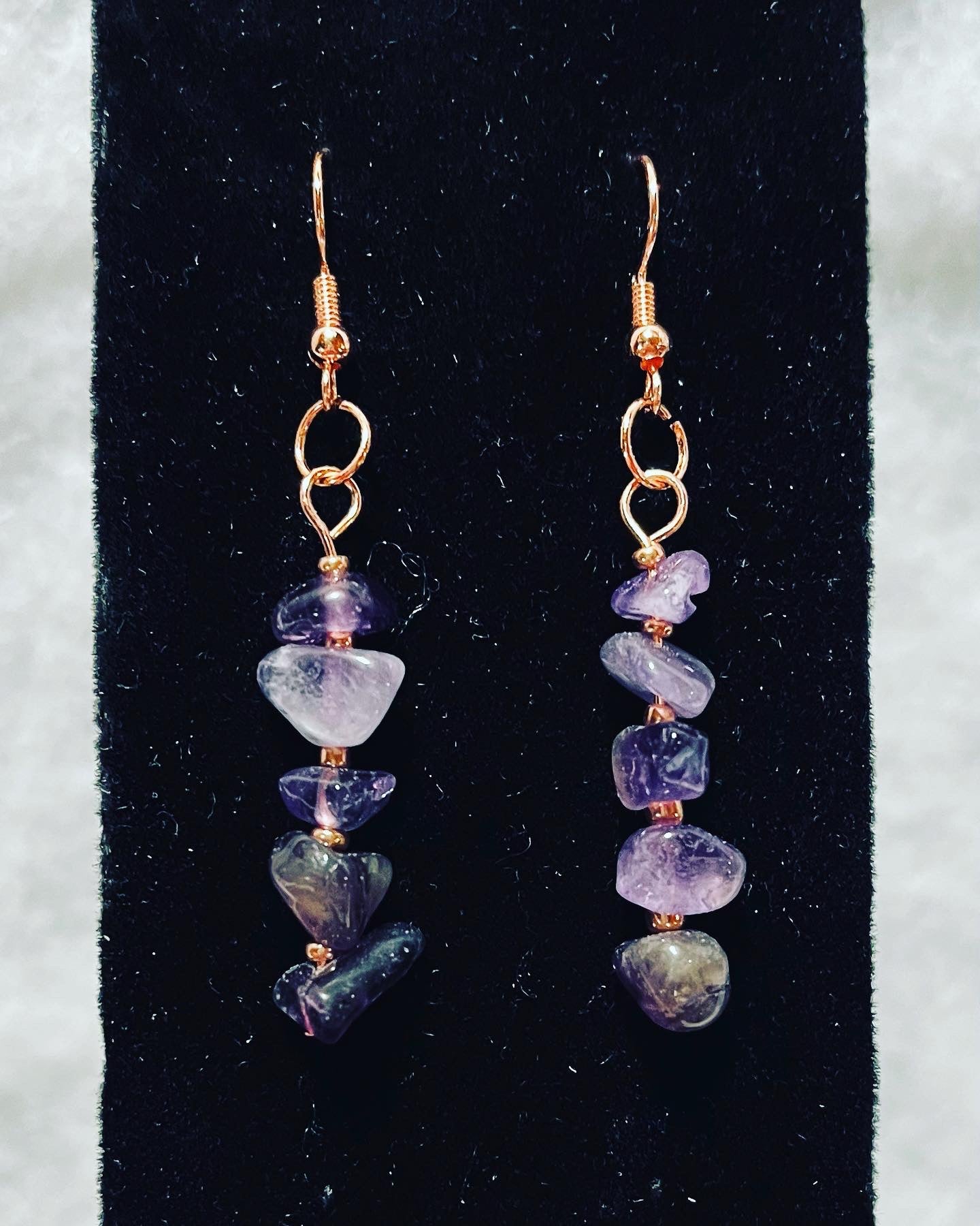 Amethyst Stone Dangling Earrings