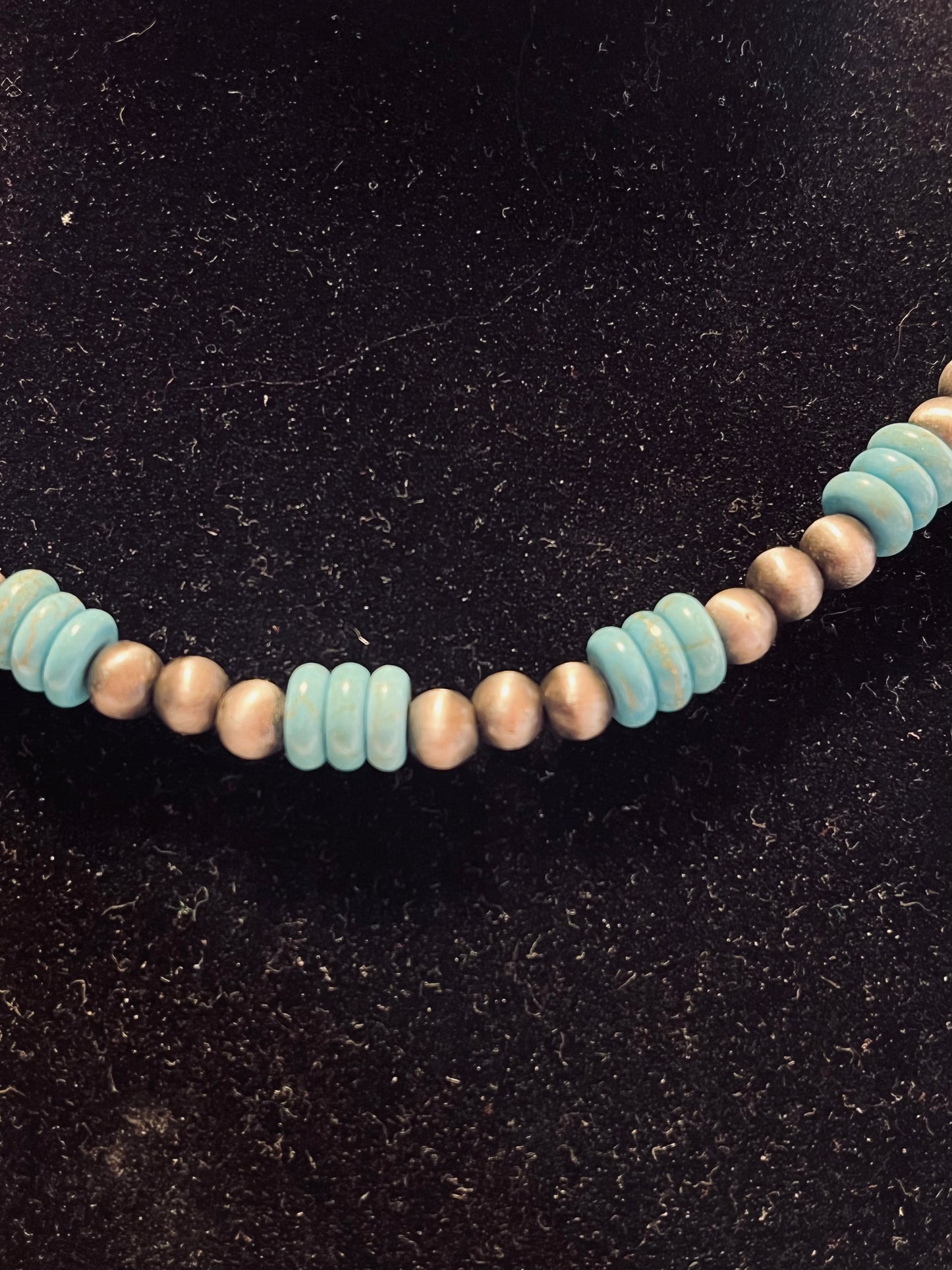 Turquoise and Navajo Pearl Necklace