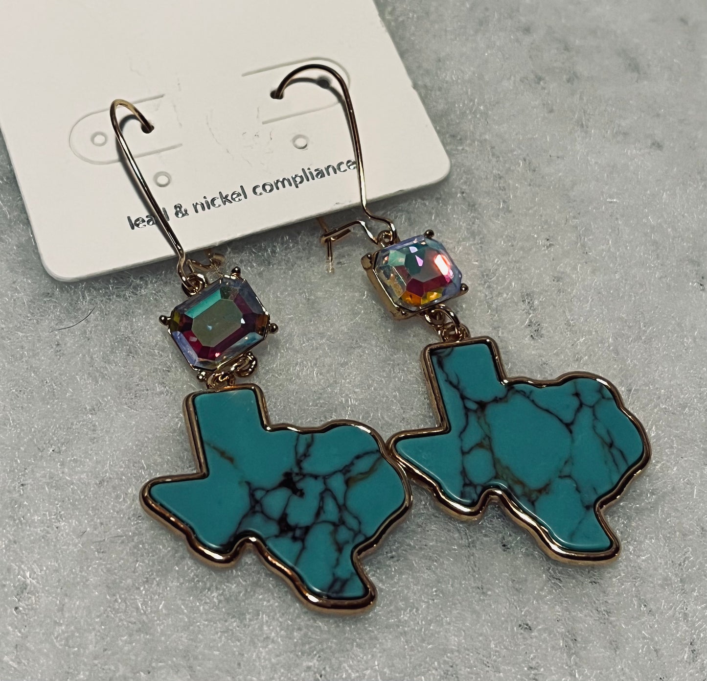 Turquoise Bling Texas Earrings